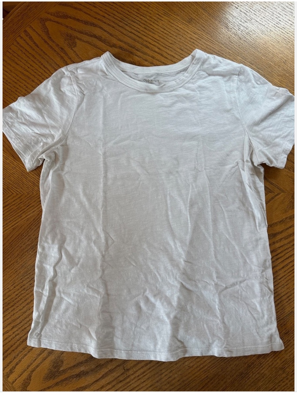 Old Navy Everywear Classic White T-Shirt 100% Slub Cotton Medium Tall